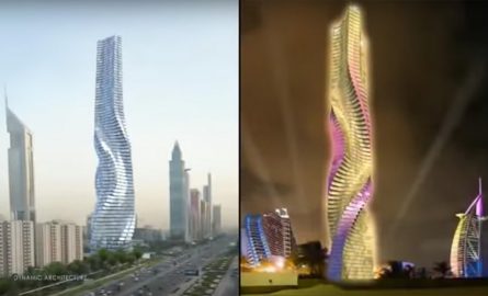 Animation des Dynamic Towers in Dubai
