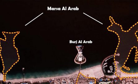 Skizze für die Lage von Marsa al Arab
