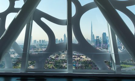 Ausblick auf Dubais Skyline vom Dubai Frame