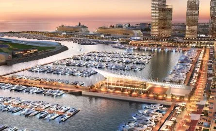 Der Dubai Harbour Yachthafen