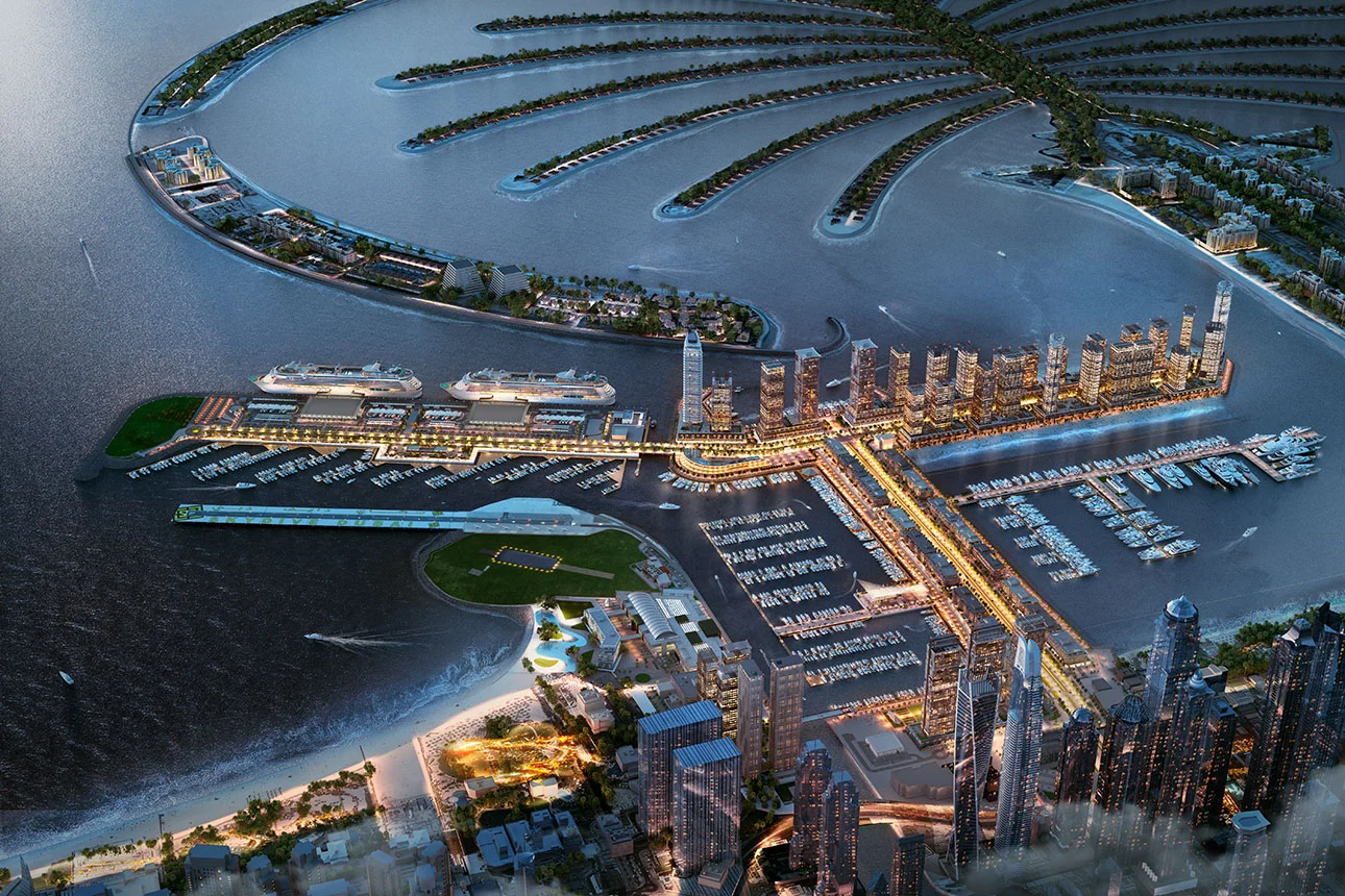 Dubai Harbour aus der Luft