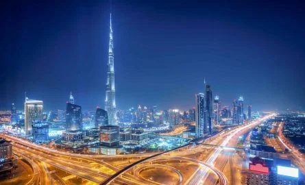 Burj Khalifa Ticket bei Nacht