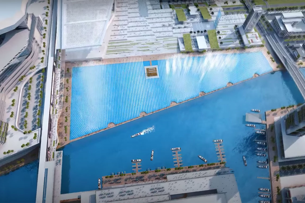 Meydan One Wasserspiele in Dubai