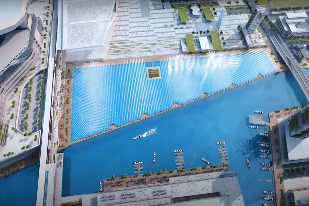 Meydan One Wasserspiele in Dubai