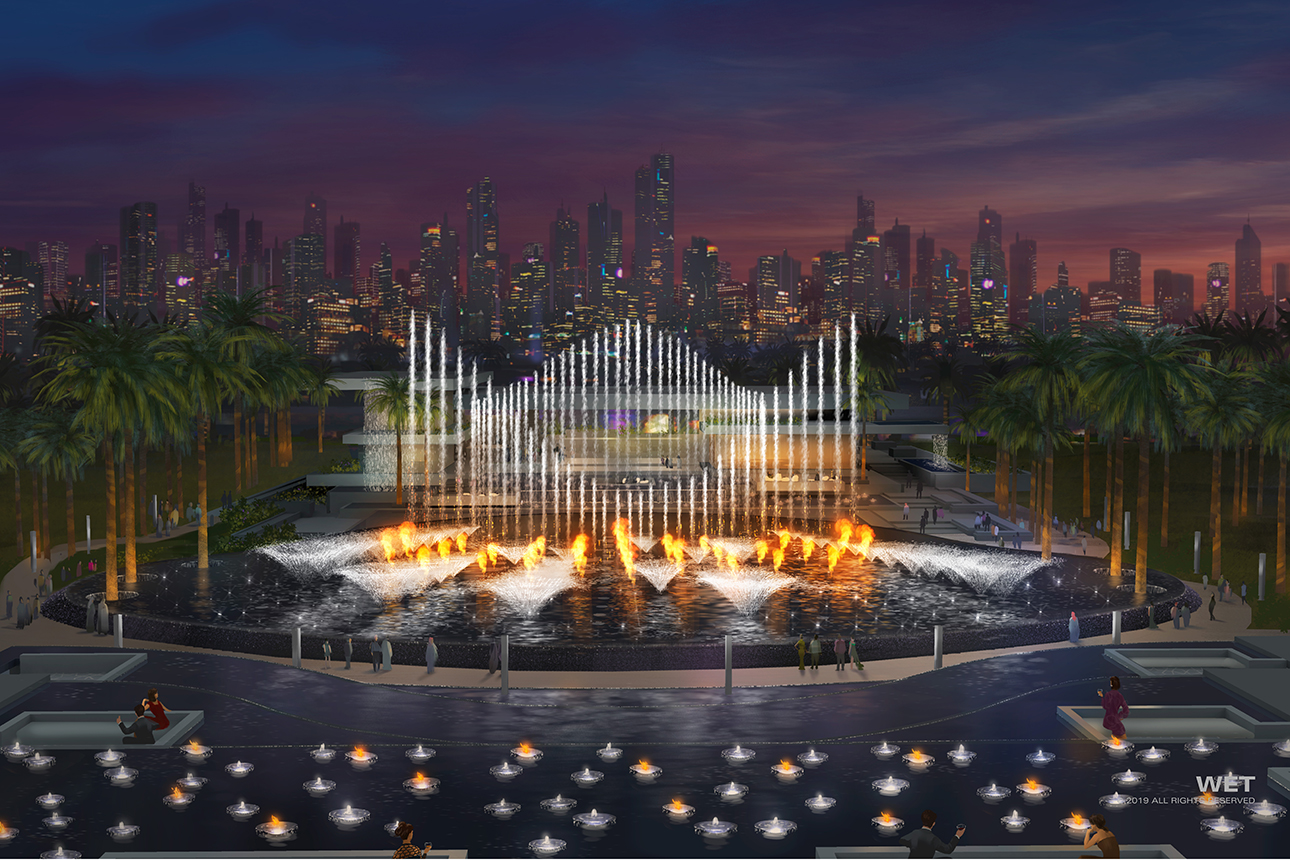 Skyblaze Fountain im Atlantis The Royal