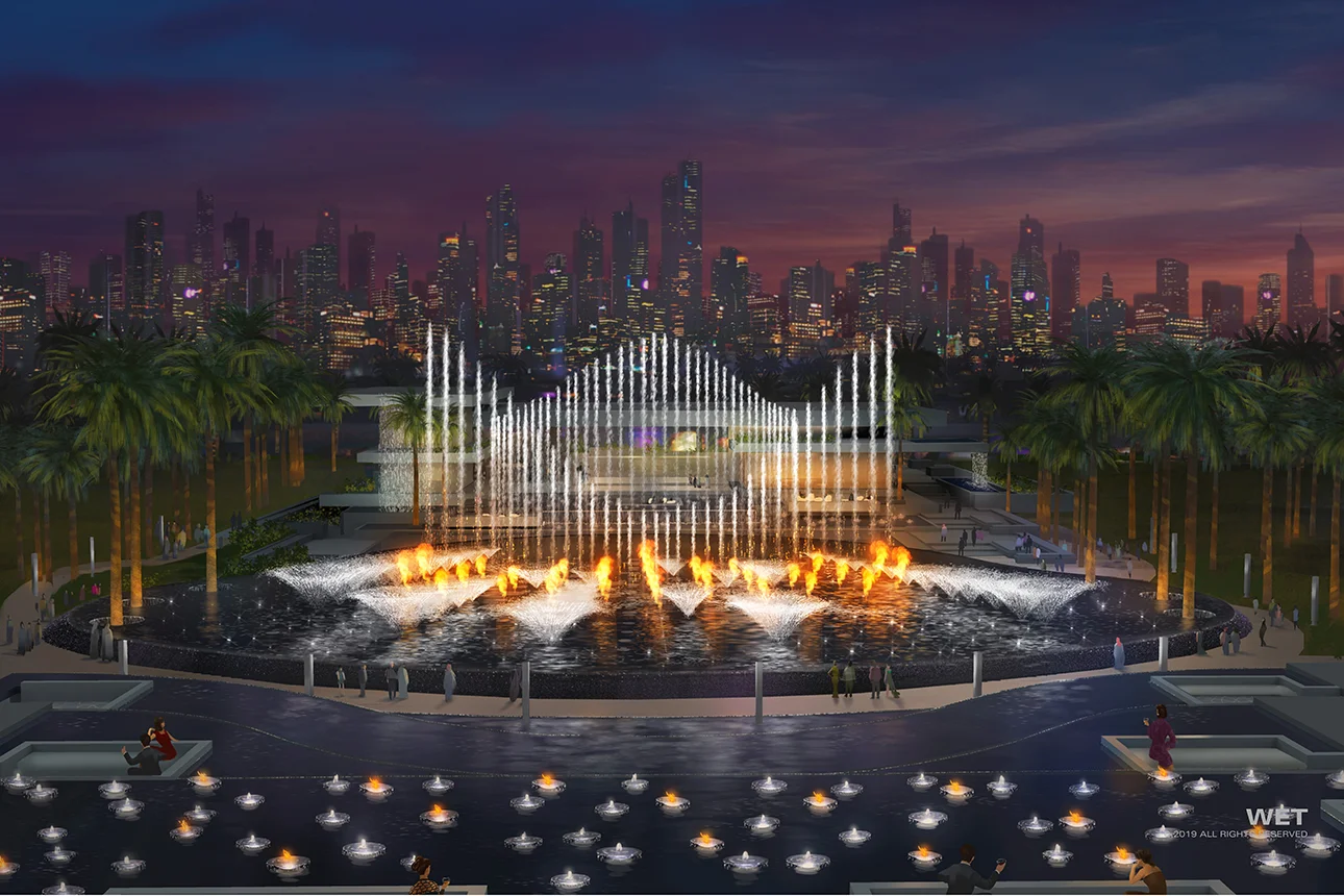 Skyblaze Fountain im Atlantis The Royal